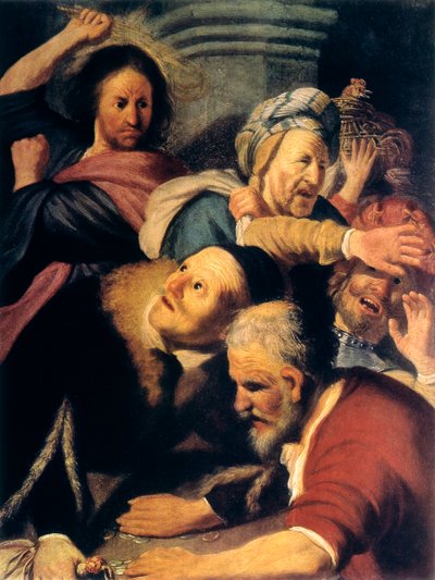 Christ chasse les marchands du temple, 1626 - Rembrandt van Rijn