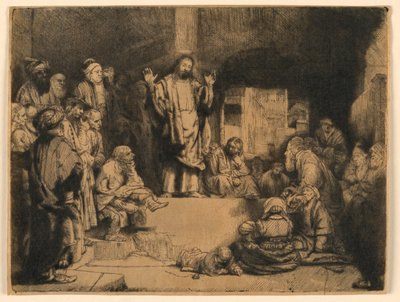 Christ prêchant ("La Petite Tomb") - Rembrandt van Rijn