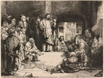 Christ prêchant (La petite Tombe) - Rembrandt van Rijn