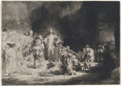 Christ prêchant (La Gravure des Cent Florins) - Rembrandt van Rijn