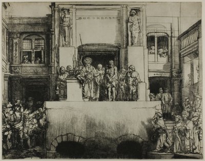 Le Christ présenté au peuple : Planche oblongue - Rembrandt van Rijn
