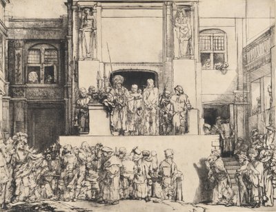 Christ présenté au peuple : plaque oblongue, 1655 - Rembrandt van Rijn
