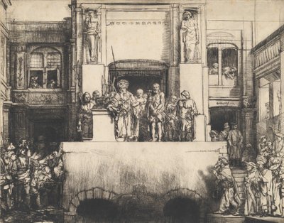 Le Christ présenté au peuple : planche oblongue, 1655 - Rembrandt van Rijn
