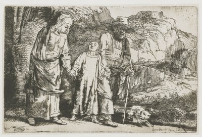 Le Christ revenant du temple avec ses parents - Rembrandt van Rijn