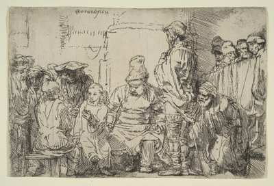 Christ assis disputant avec les docteurs - Rembrandt van Rijn