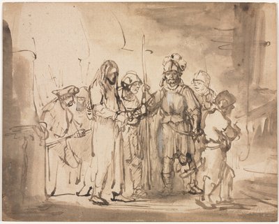 Christ conduit devant Caïphe, vers 1641-1642 - Rembrandt van Rijn