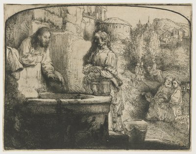 Christ et la femme de Samarie - Rembrandt van Rijn