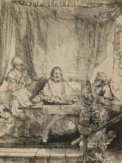 Le Christ à Emmaüs - Rembrandt van Rijn