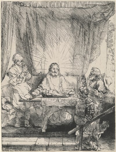 Le Christ à Emmaüs : le grand format - Rembrandt van Rijn