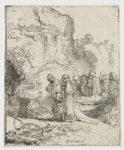 Christ porté au tombeau - Rembrandt van Rijn