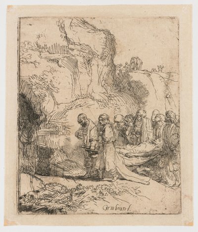 Christ porté au tombeau - Rembrandt van Rijn