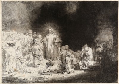 Christ guérissant les malades La gravure des Cent Florins - Rembrandt van Rijn