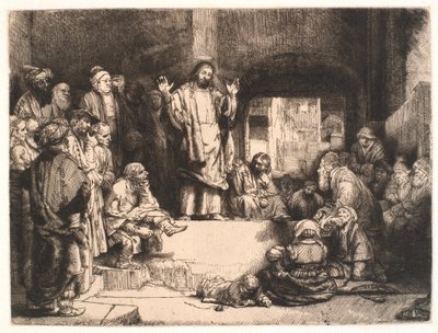 Le Christ prêchant ("La petite tombe") - Rembrandt van Rijn