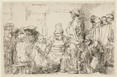 Le Christ assis, en pleine discussion avec les docteurs - Rembrandt van Rijn