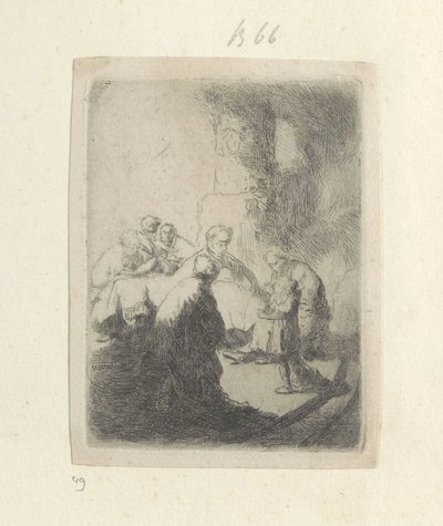 Christ et les scribes: petite plaque - Rembrandt van Rijn