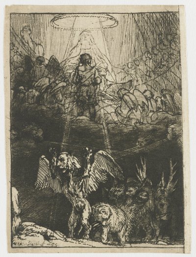 La vision de Daniel des quatre bêtes - Rembrandt van Rijn