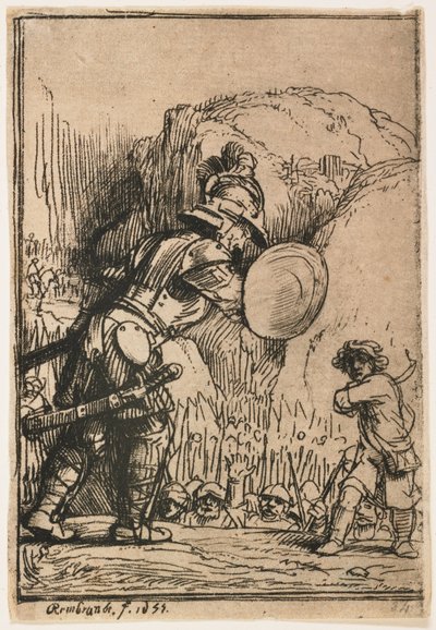 David et Goliath - Rembrandt van Rijn