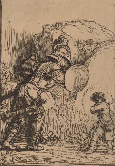 David et Goliath, 1655 - Rembrandt van Rijn
