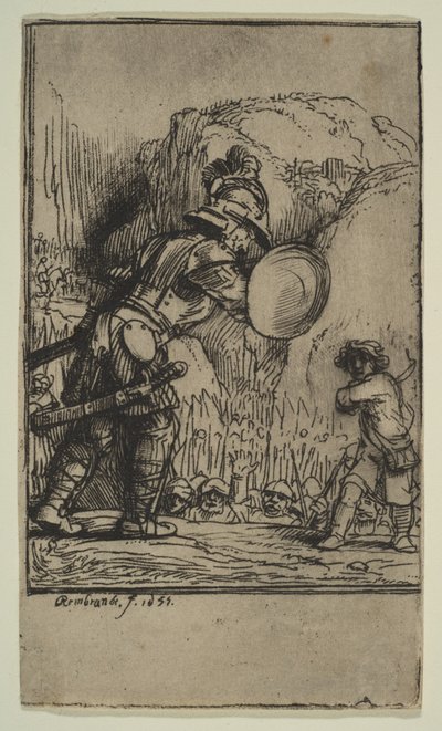 David et Goliath, 1655 - Rembrandt van Rijn