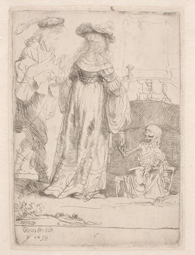 Le jeune couple et la mort - Rembrandt van Rijn