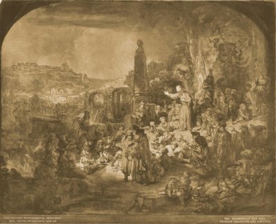 Le sermon de Jean-Baptiste - Rembrandt van Rijn