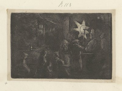 Les Rois Mages : une scène nocturne - Rembrandt van Rijn