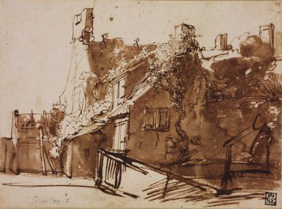 Ferme au soleil - Rembrandt van Rijn