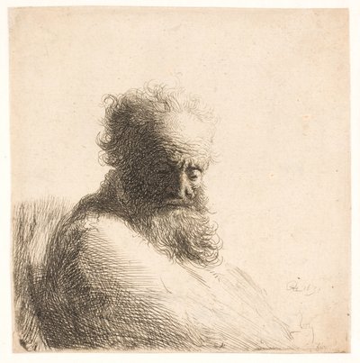 Vieil Homme Barbu. Buste - Rembrandt van Rijn