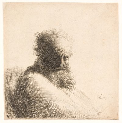 Vieil Homme Barbu. Buste - Rembrandt van Rijn