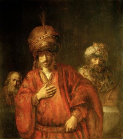 Haman en disgrâce - Rembrandt van Rijn