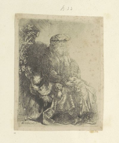 Jacob embrasse Benjamin - Rembrandt van Rijn