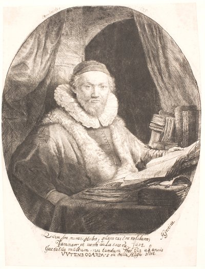 Jan Uytenbogaert, prédicateur de la secte des remonstrants arminiens - Rembrandt van Rijn
