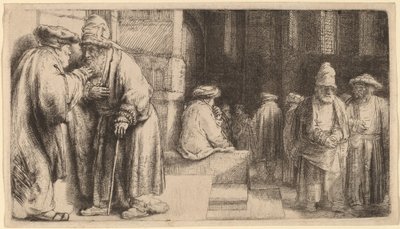 Juifs dans la synagogue - Rembrandt van Rijn
