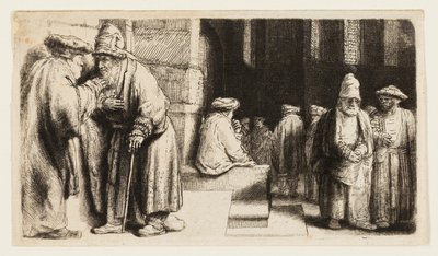 Juifs dans la synagogue - Rembrandt van Rijn
