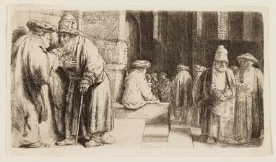 Juifs dans la synagogue - Rembrandt van Rijn