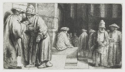 Juifs dans la synagogue - Rembrandt van Rijn