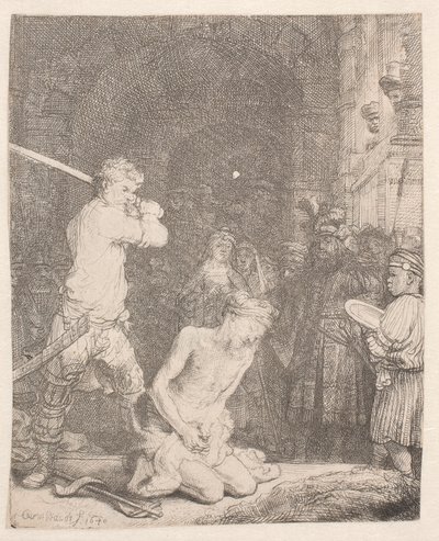La décapitation de Jean-Baptiste - Rembrandt van Rijn