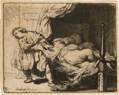 Joseph et la femme de Potiphar [Gen. 39: 7-12], 1634 - Rembrandt van Rijn