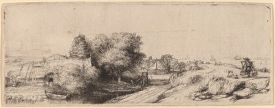 Paysage avec un laitier - Rembrandt van Rijn