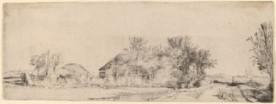 Paysage avec une route le long d