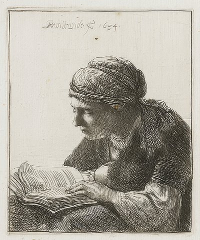 Lectrice. 1634 - Rembrandt van Rijn