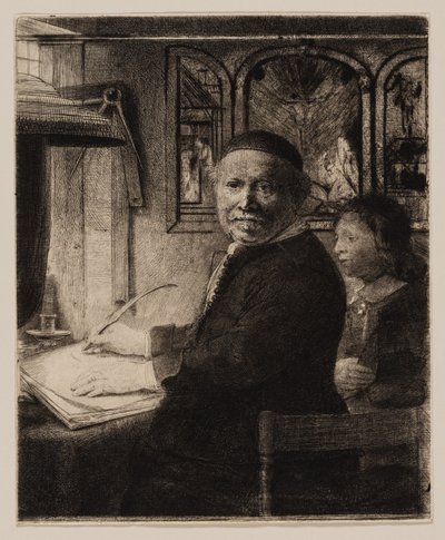 Lieven Willemsz van Coppenol, maître écrivain : La plus petite plaque - Rembrandt van Rijn