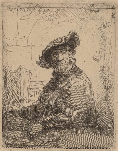 Homme dans une tonnelle, 1642 - Rembrandt van Rijn
