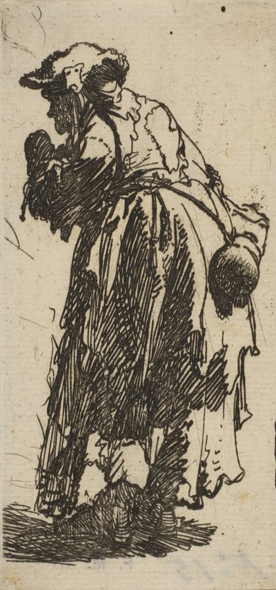 Vieille mendiante avec une gourde, vers 1629 - Rembrandt van Rijn