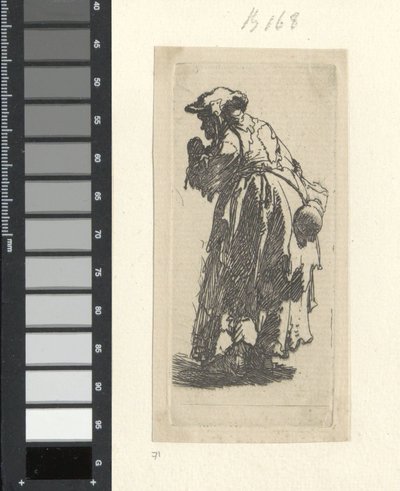 Vieille mendiante avec calebasse - Rembrandt van Rijn