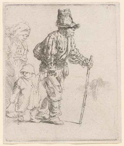 Famille paysanne en vadrouille - Rembrandt van Rijn