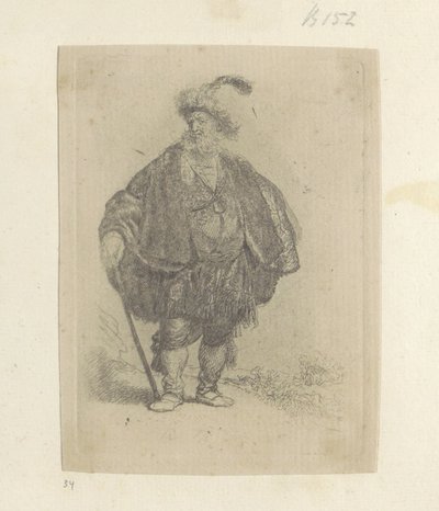 Homme persan (Recueil de quatre-vingt-cinq estampes originales) - Rembrandt van Rijn