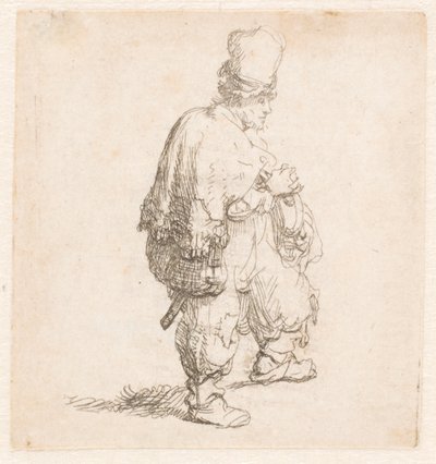 Polonais debout avec les bras croisés - Rembrandt van Rijn