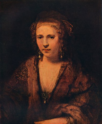 Portrait de Hendrickje Stoffels avec un béret en velours, c1654 - Rembrandt van Rijn