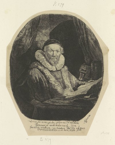 Portrait du prédicateur remontrant Jan Wtenbogaert - Rembrandt van Rijn